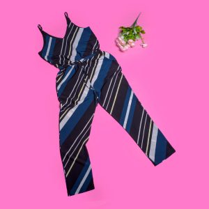 Striped Jumpsuit in Size 10 by Topshop