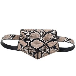 NEW: Small Pouch PU Leather Fanny Pack snake print fashion mini waist bag SH1615