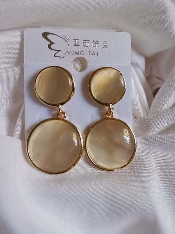 Golden Pearl Studs Earrings, 15