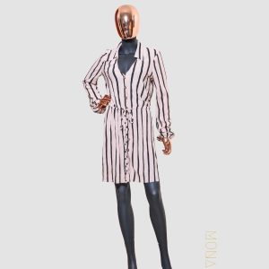 ASOS Curve Stripe Mini Textured Shift Dress in Size 12