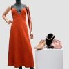 SLEEVELESS BROWN PARTY DRESS BY SHOWPO