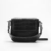 New Luxury Alligator Branded Saddle Shoulder Bag for Women SH2288 - Black