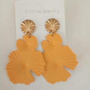 Irregular Acrylic Fashion Mustard Yellow Earrings 016