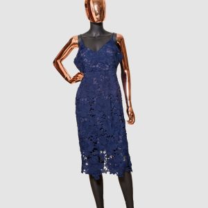 Boohoo Blue Lace Party Dress in Size 16