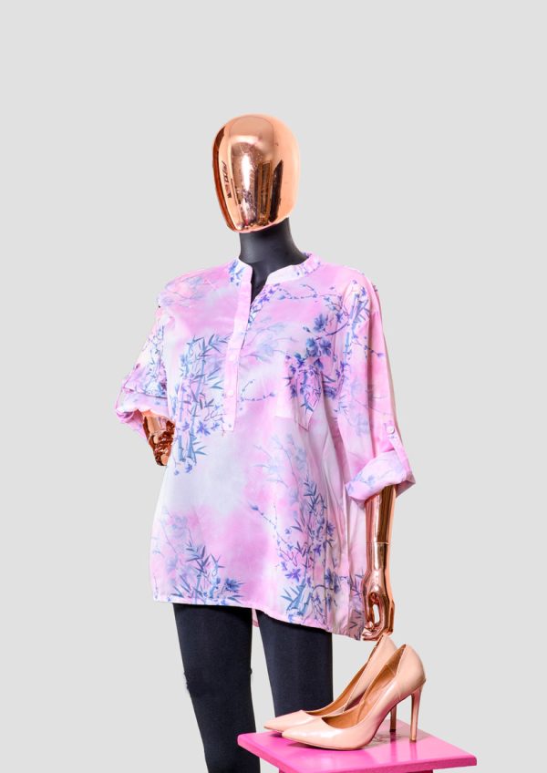 Plus size Pink Floral Blouse in Size 18-20