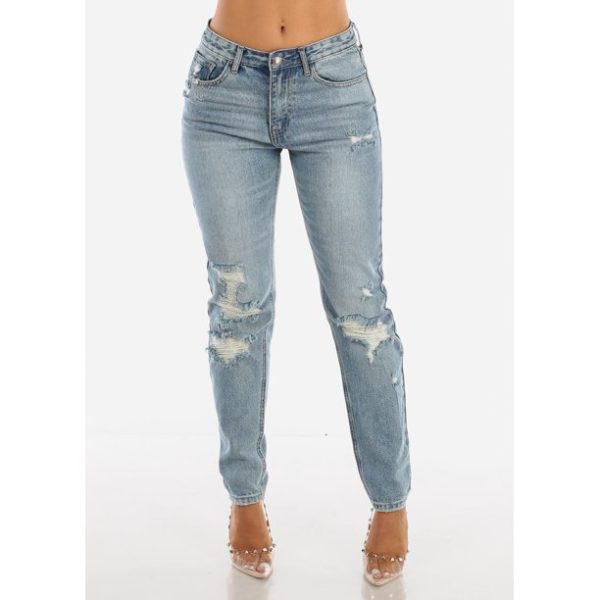 Distressed Boyfriend jeans in size 14 by New Look